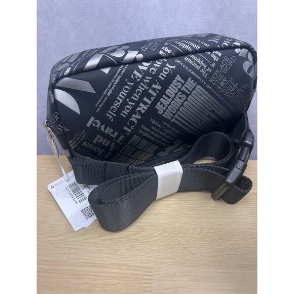 Lululemon Everywhere Belt Bag Manifesto Print Black 1L (Retired) Rare - Picture 7 of 7